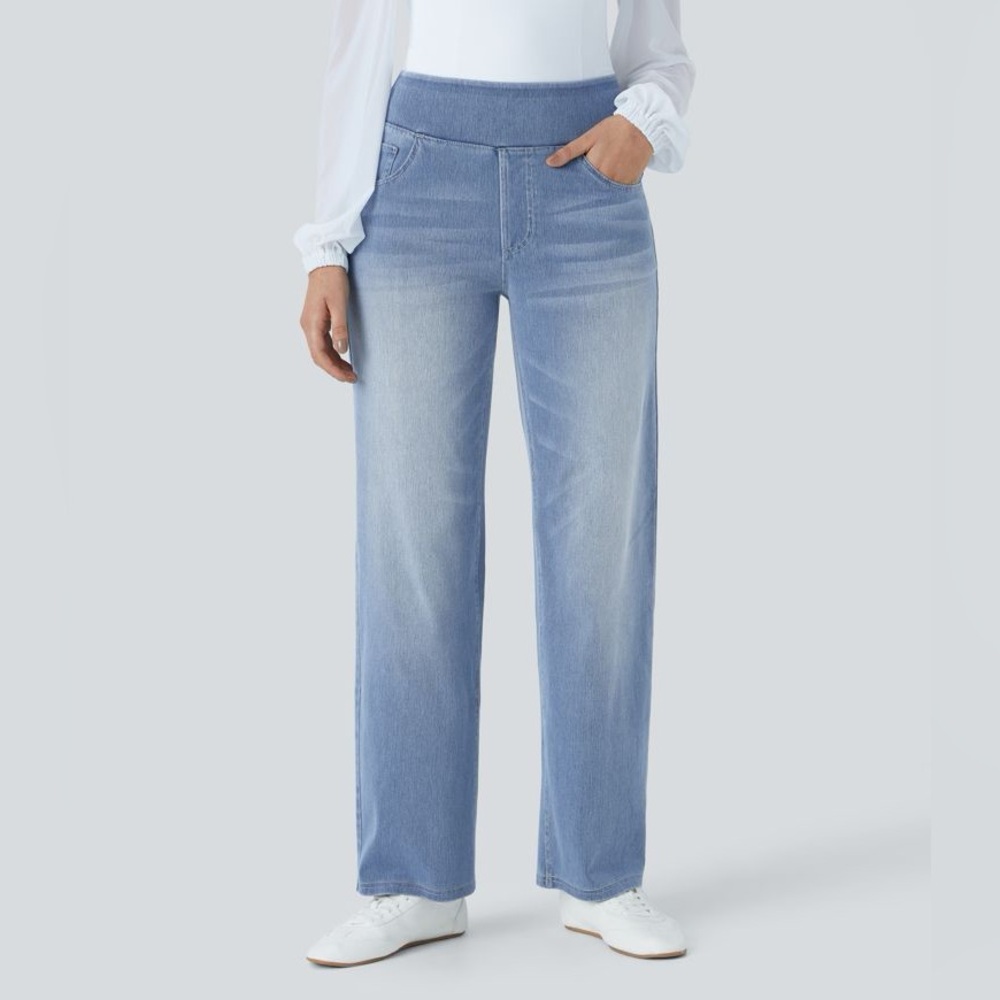 HALARA |NWOT| Halara Flex™ High Waisted Straight Leg Jeans - size Small
